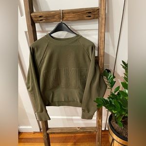 NIKE Embossed Cropped Sweatshirt